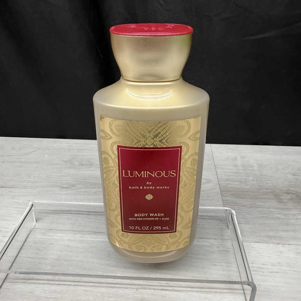 Bath & Body Works Luminous Body Wash 10oz Ruby Currant Gilded Iris Praline Amber